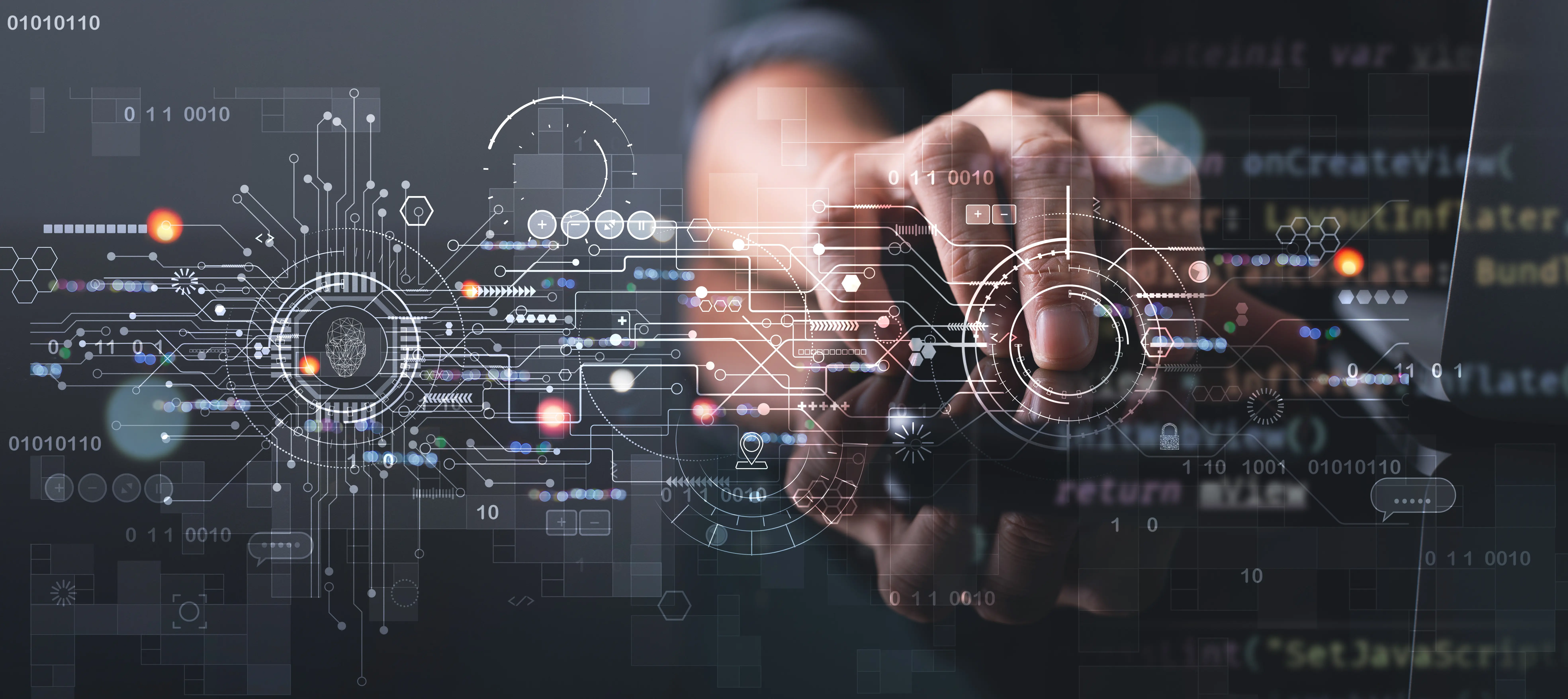 Abstract graveyard-themed banner